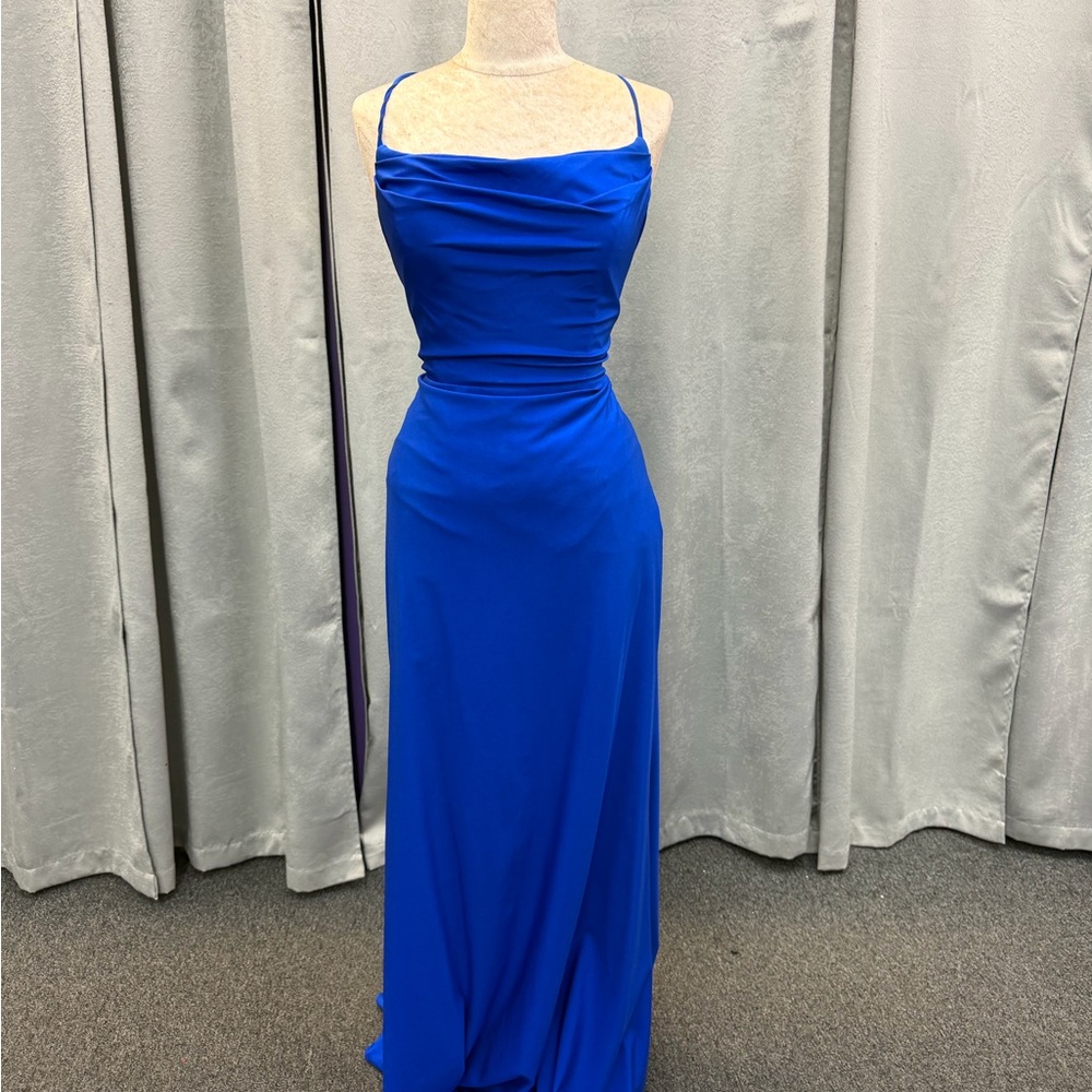 Nox cowl neck cobalt gown